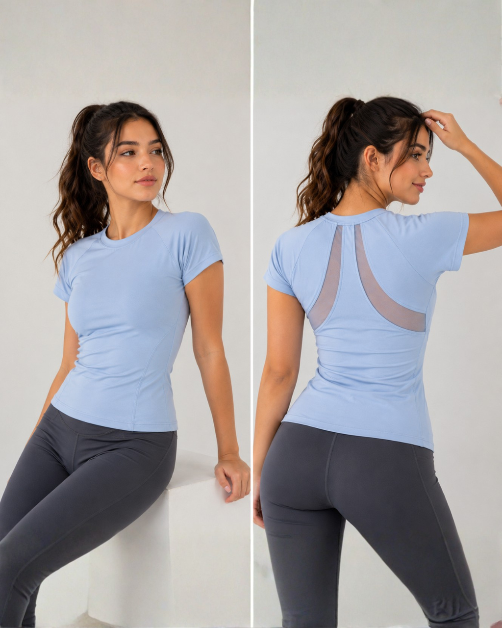 Camiseta Deportiva con Espalda en Transparencia