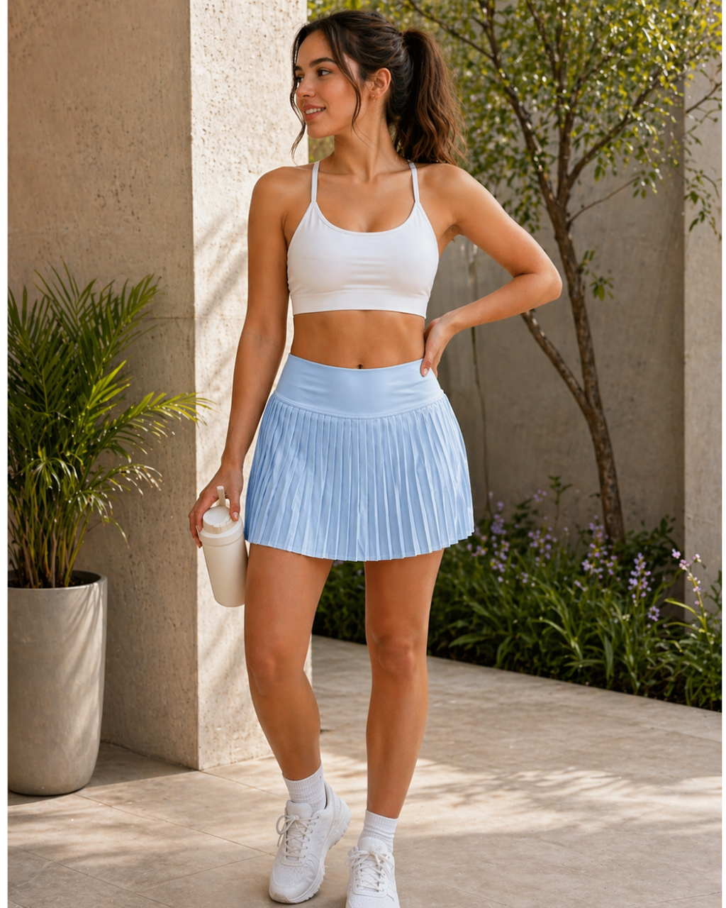 Falda Short Tableada